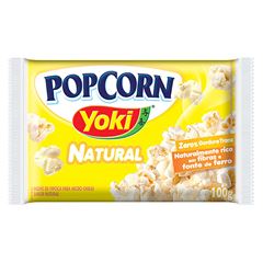 PIPOCA MICROONDAS POPCORN YOKI NATURAL 100G