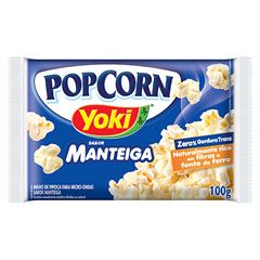 PIPOCA MICROONDAS POPCORN YOKI MANTEIGA100G