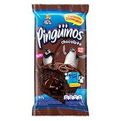 BOLO PINGUINOS TRIPLO CHOCOLATE  PLUSVITA 80G