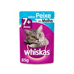 Ração Úmida p/Gato Whiskas Jelly Senior+ Peixe 85g