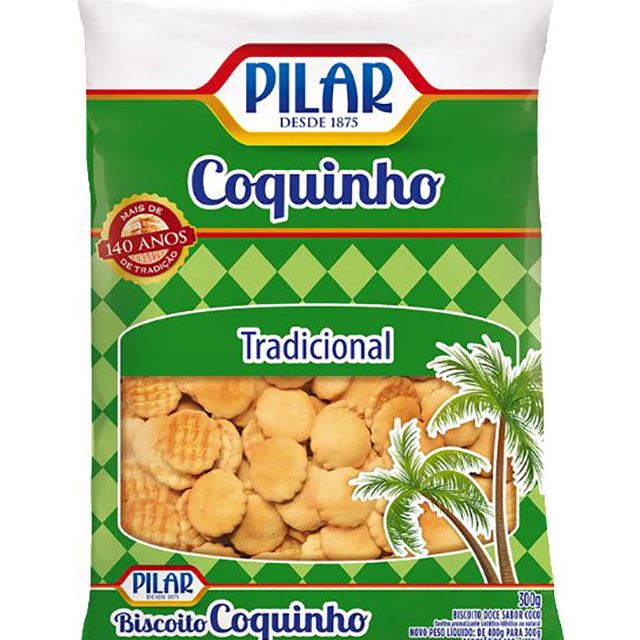 Riograndense Distribuidora. Biscoito Pilar Coquinho 300g