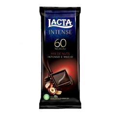 CHOCOLATE LACTA 60% CACAU MIX NUTS 85G