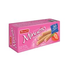 BISCOITO WAFFER MORANGO ROLINHOMINUETO 40G