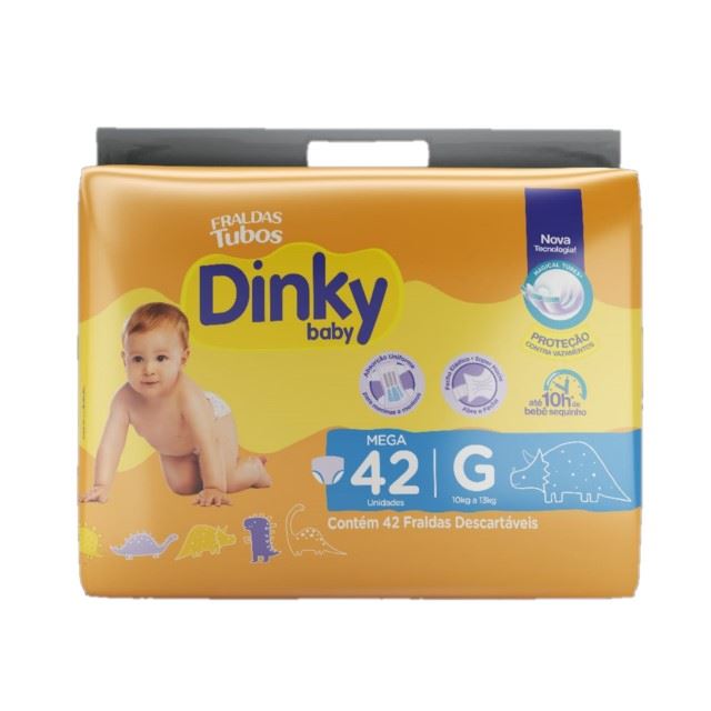 FRALDA TUBOS DINKY BABY MEGA G COM 42