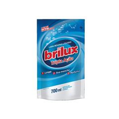 LAVA ROUPAS LÍQUIDO BRILUX TRIPLA AÇÃO REFIL 700ML