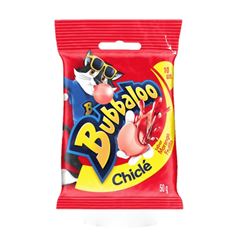 CHICLETE MORANGO BUBBALOO 50G