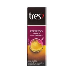 CAFE EM CAPSULA ESPRESSO VIBR TRES 10X8G
