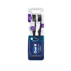 ESCOVA DENTAL ORAL B COMPLETE CHARCOAL 5 AÇÕES COM CARVÃO COM 2 UNIDADES