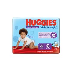 FRALDA ROUPINHA HUGGIES TRIPLA PROTECAOPANTS MEGA G COM 28 UNIDADES