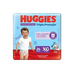 FRALDA ROUPINHA HUGGIES TRIPLA PROTECAOPANTS MEGA XG COM 24 UNIDADES