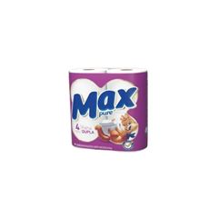 PAPEL HIGIENICO MAX PURE FOLHA DUPLA 4 ROLOS 30 METROS
