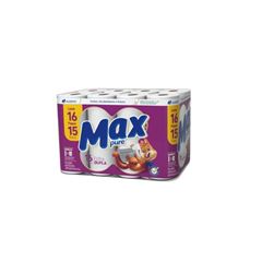 PAPEL HIGIENICO FOLHA DUPLA MAX PURE LEVE 16 PAGUE 15 30 METROS