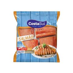 FILE PEIXE SALMAO PEDAÇO COSTA SUL PACOTE 500G CAIXA 4KG