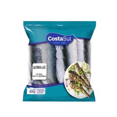 SARDINHA LAGE SEM CABEÇA, SEM VISCERASCOSTA SUL PACOTE 800G CAIXA 12KG