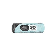 SACO PARA LIXO CASA CLEAN PRETO 30LITROS