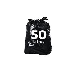 SACO PARA LIXO CASA CLEAN PRETO REFORCADO 50LTS