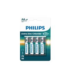 PILHA ZINCO PHILIPS AA C/4