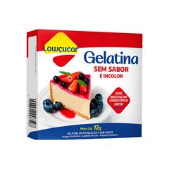 GELATINA INCOLOR S/ SABOR LOWCUCAR 12G