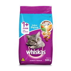 RAÇÃO P/GATO WHISKAS PEIXE 500GR